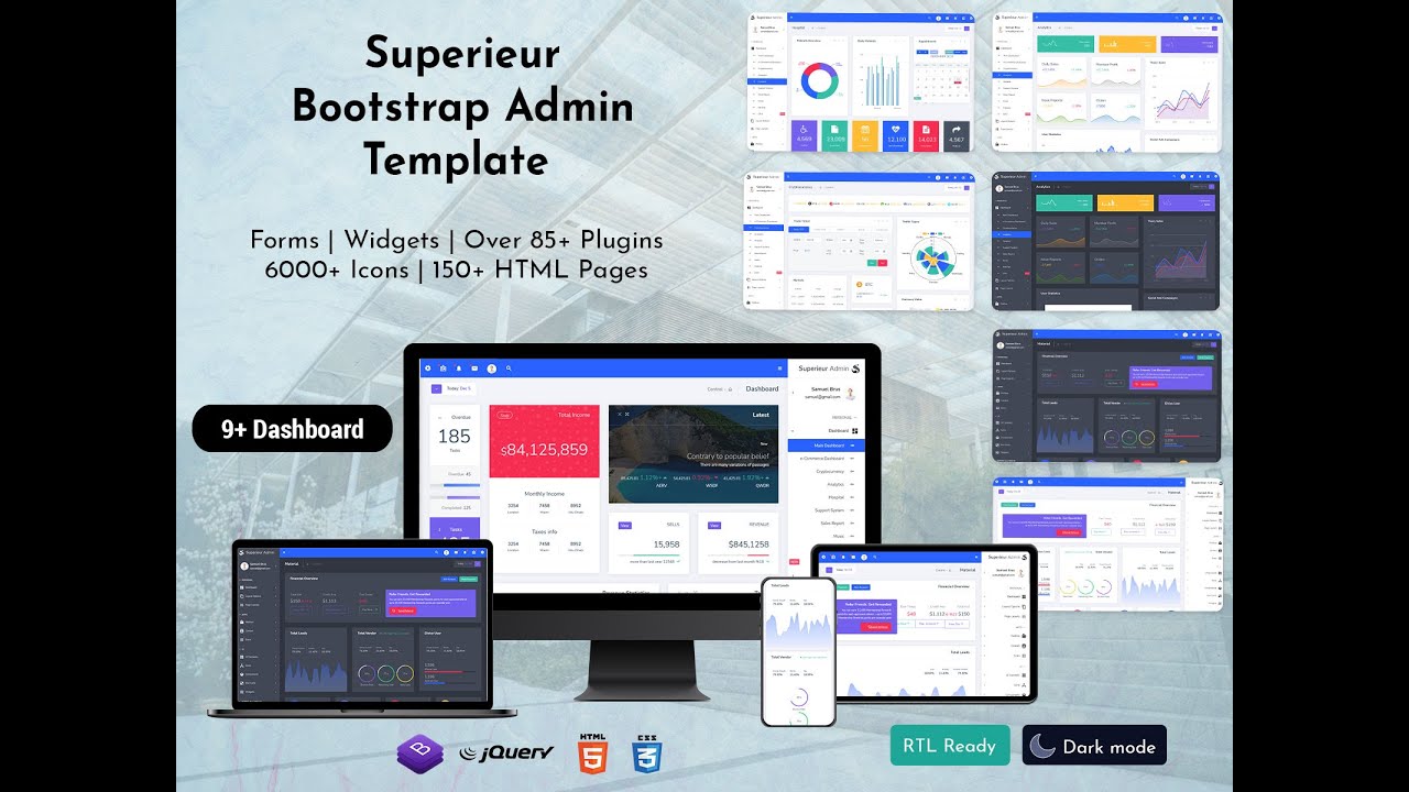 Superieur Admin - Bootstrap Admin Template And Admin Panel Dashboard ...