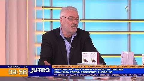 JUTRO - U goste nam je došao dr Branimir Nestorović i odgovoriće na neka pitanja naših gledaoca