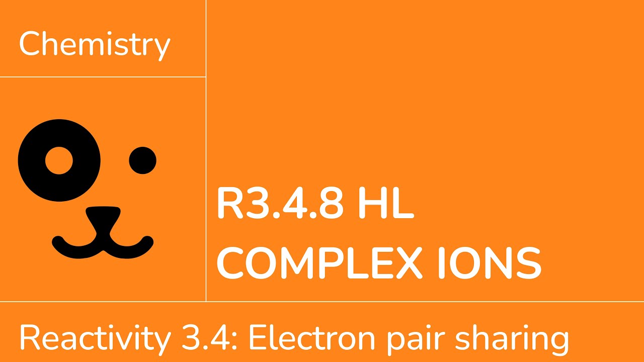 Reactivity 3.4.8 HL Complex Ions [IB Chemistry HL]