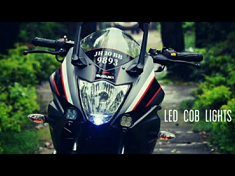 Suzuki gixxer sf sp Led COB Light modification - YouTube