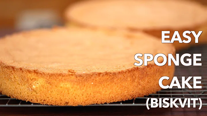 Easy European Sponge Cake Recipe  (Biskvit)  - ONLY 4 Ingredients!