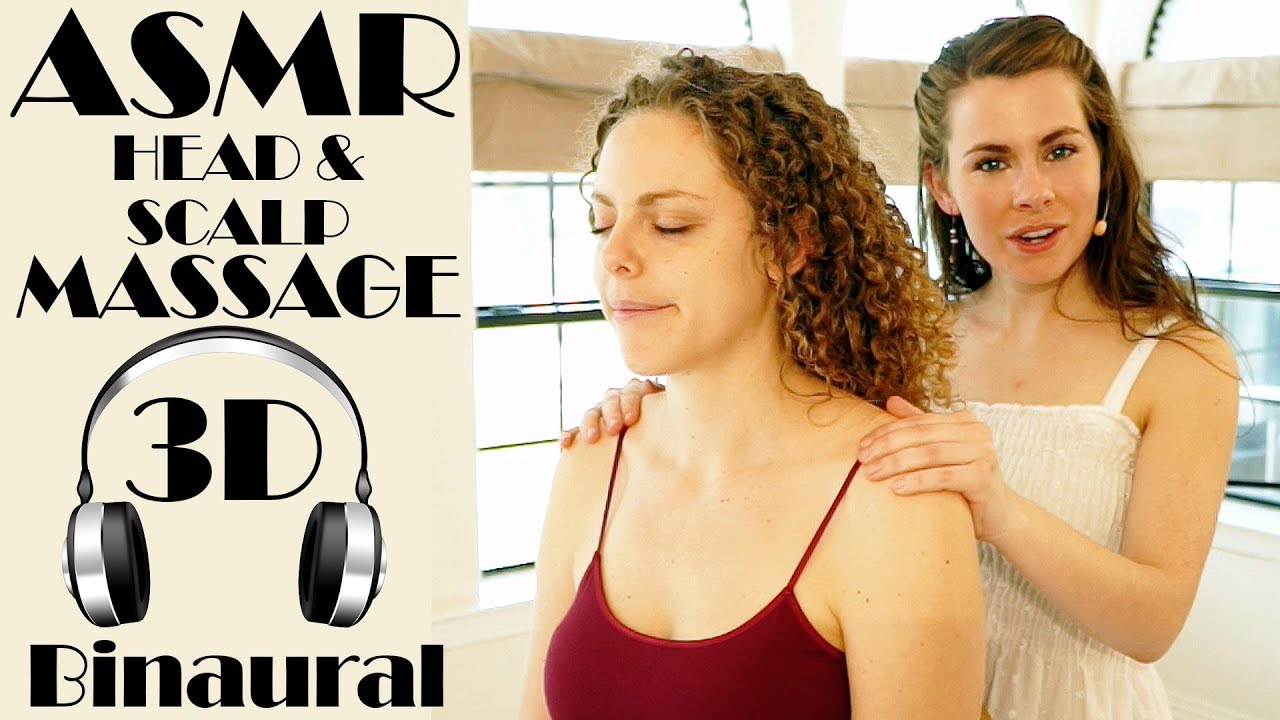 ASMR Scalp & Head Massage. How Give A Relaxation Head Massage, Binaural 3D Sound