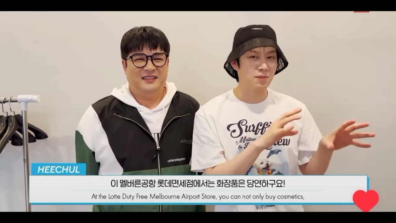 Kim Hee Chul And Shindong Promoting The Opening Of Lotte Duty Free Kim Hee Chul And Shindong Promoting The Opening Of Lotte Duty Free