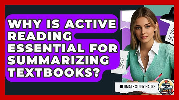 Why Is Active Reading Essential For Summarizing Textbooks? - Ultimate Study Hacks