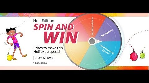Amazon Holi Edition Quiz Answers: Spin And Win Mizer Grinder, Selfie Stick And More -Amazon Quiz Ans