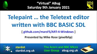 ABug 10: Telepaint, teletext editor written with BBC BASIC (Mike Rose) Art Graphics Mode 7 BBC Micro