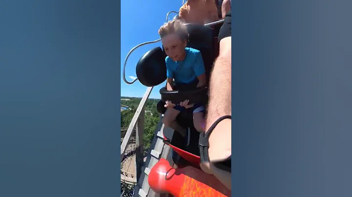 OMG my nephews reaction is PRICELESS!😱😱🎢 #SHORTS