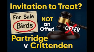 Partridge versus Crittenden Explained | Invitation to Treat Case Law for Students