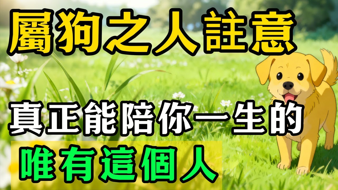 屬狗之人註意，真正陪你走到最後的唯有這個生肖之人！結果超乎想像！