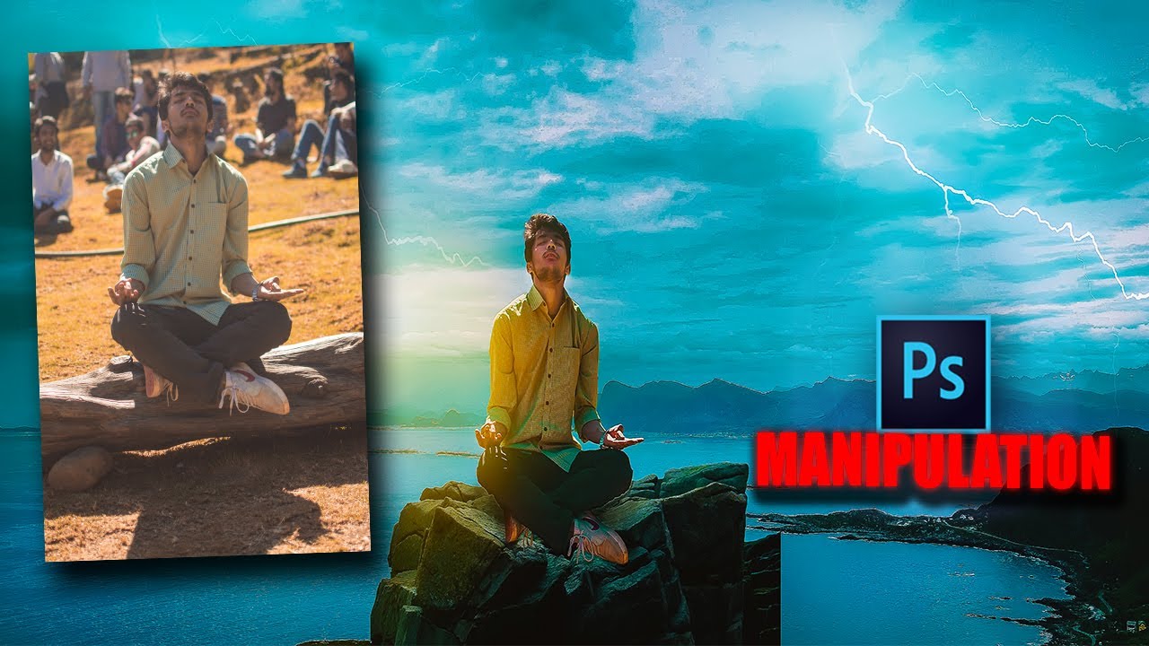 Thunder Lighting With Sun Photo Manipulation | Photoshop Photo Manipulation 2021 | Best Compositing