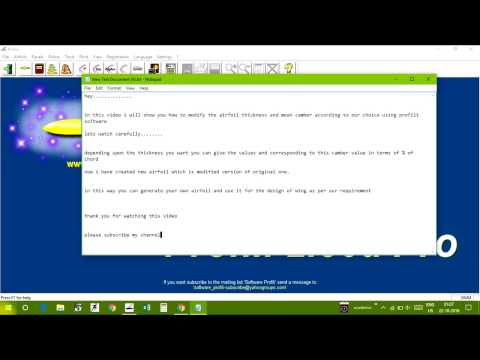 How to modify thickness and camber of airfoil using profili