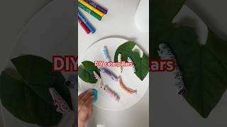 DIY moving caterpillars - they look so real! 😱 #diycrafts #kidscrafts #cutecrafts
