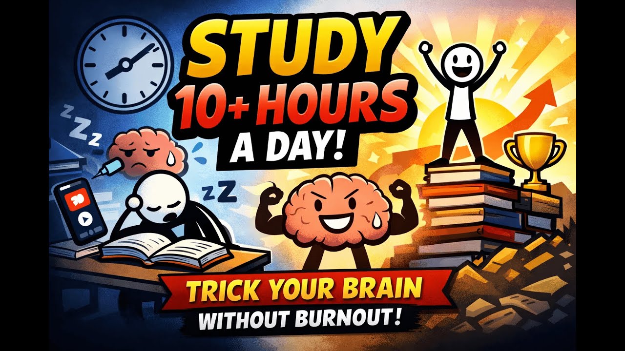 How to Trick Your Brain to Study 10+ Hours a Day (Without Burnout)