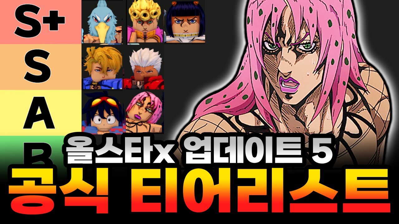 올스타타워디펜스X 업데이트5 최신 공식 티어리스트 대공개!! 죠죠 캐릭들은 과연 어느 등급에 포진되어 있을까?! 올타디X 티어표