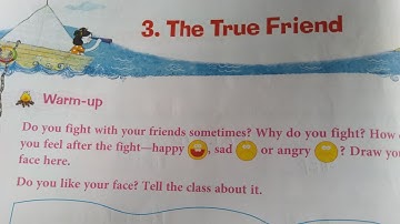 1st Standard CBSE syllabus "English" Text Book Chapter 3 "The True Friend"