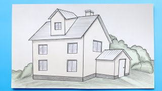 simple house drawing how to draw a house step by step easy