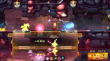Awesomenauts -  The moment Coco knocks you back into her so you kill her