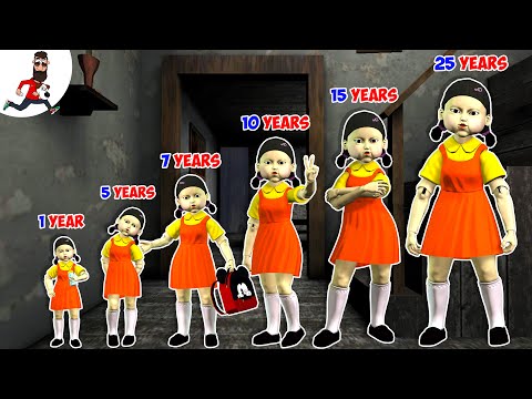 Squid Game Doll Evolution in Granny house ► funny horror animation (moments)
