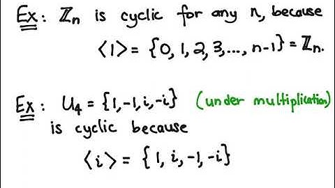 9 Cyclic Groups