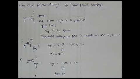 Why NMOS passes strong 0 & PMOS passes strong 1
