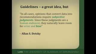 Limitations of Clinical Practice Guidelines