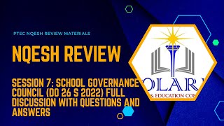 NQESH REVIEW Session 7: School Governance Council (SGC) DO 26 s 2022 Full Discussion w Q and A