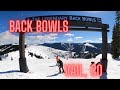 Riding the back bowls of vail ski resort