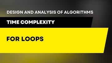 Time Complexity of for loop #algorithm #daa #datastructures #datastructuresandalgorithms