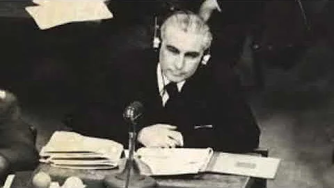 Nuremberg Trial Day 110 (1946) Alfred Rosenberg Cross, Thomas Dodd