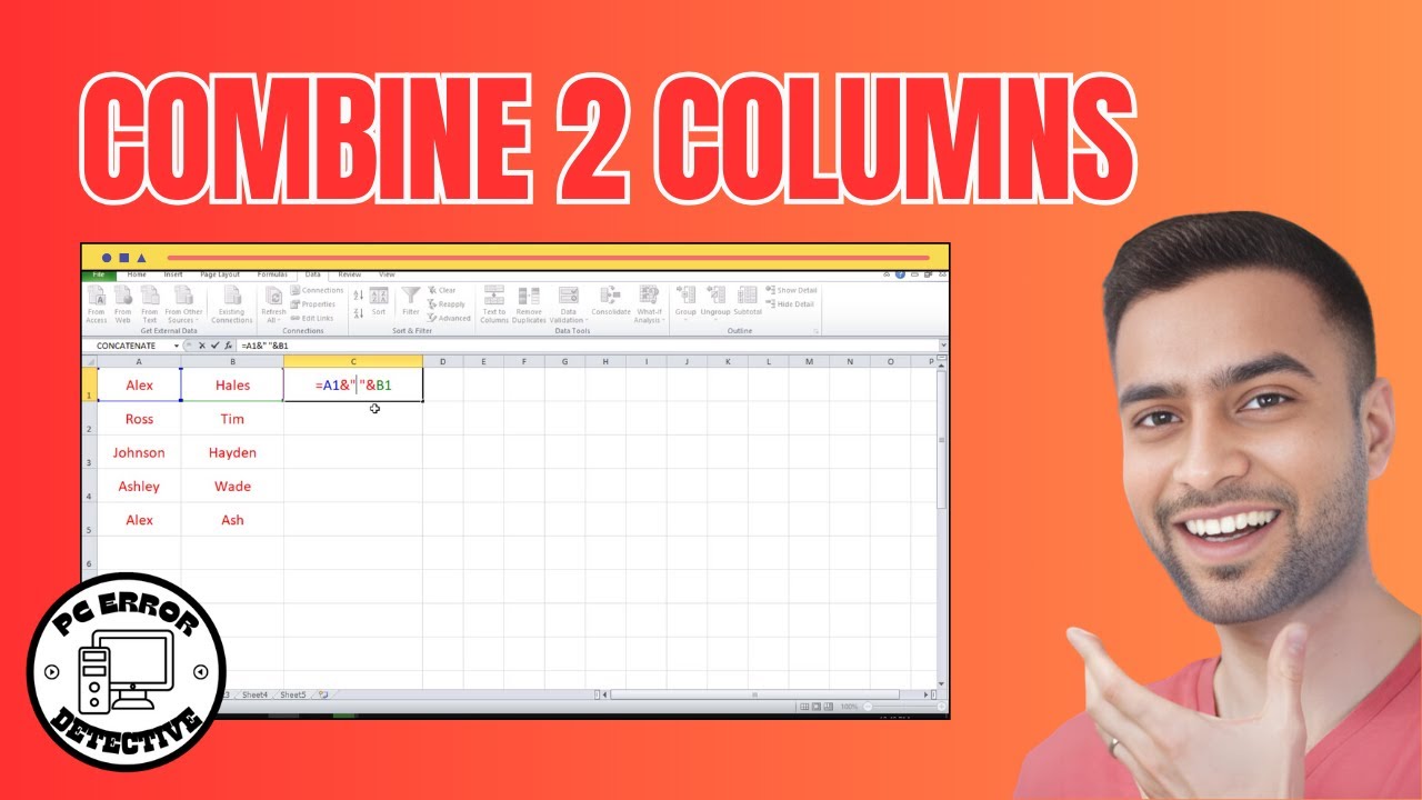 How to Combine 2 Columns with a Comma and Space - Simple and Quick ...