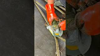 The Detailed Process of Cleaning Heavy Steel Cables to Restore Strength and Durability #shorts