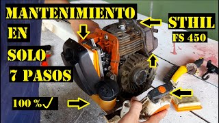 Como hacer el Mantenimiento Básico  a tu Desbrozadora o Motoguadaña STHIL FS 450.  Asi de Facil.