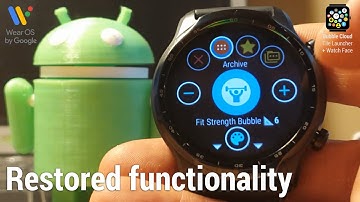 [v9.89] Fit Strength Training - Bubble Cloud Wear OS Watch Face / Tile Launcher