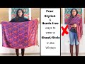 4 Different Handsfree Ways to Wear Shawl/ Stole with Western Outfits | Different Ways to Wear Shawl