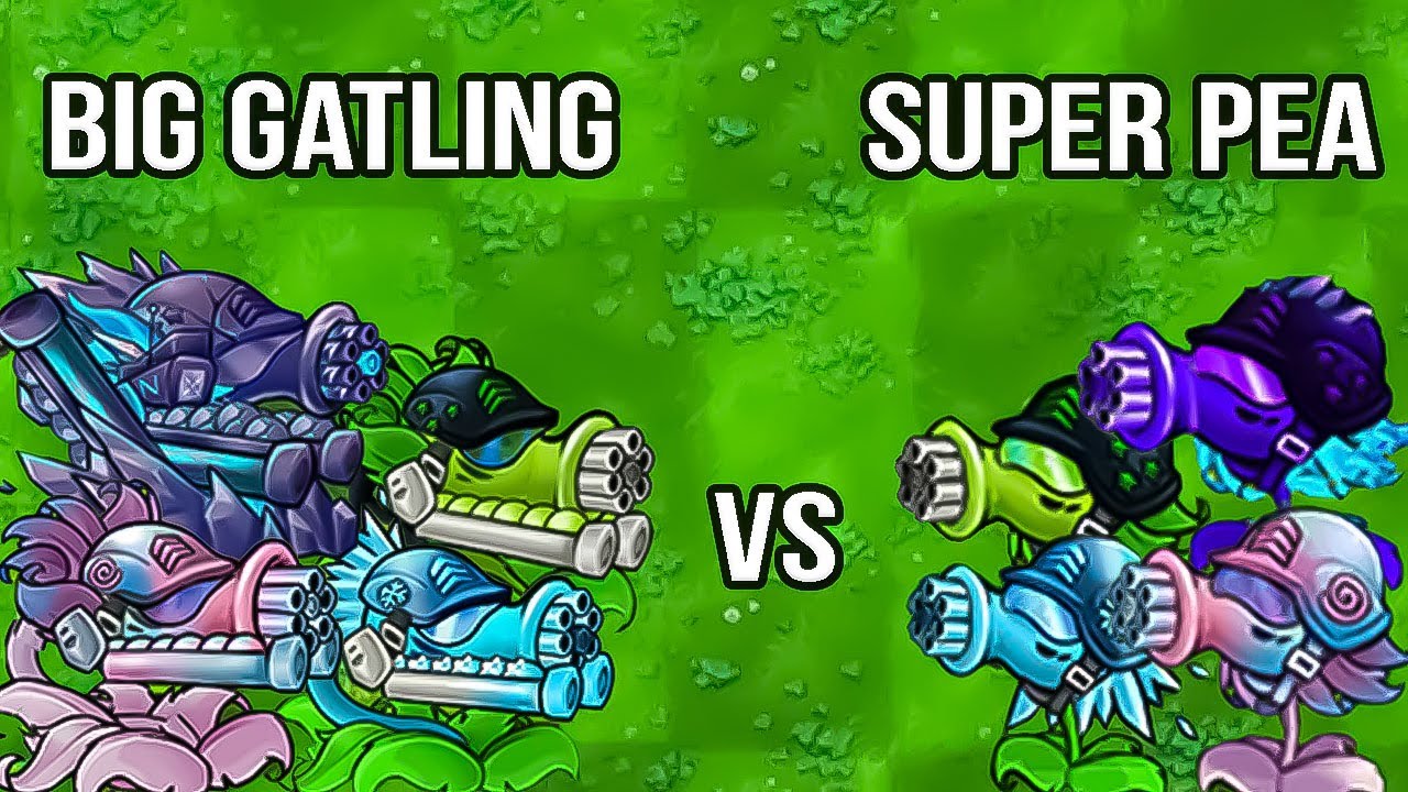 PVZ 1 Fusion 2.8 Challenge!! Team GATLING vs Team SUPER PEA vs All ...