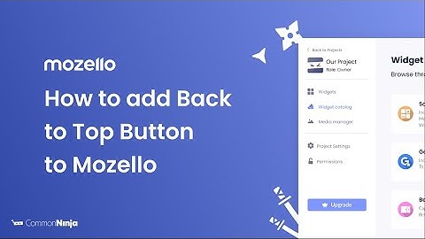 How to add a Back to Top Button to Mozello