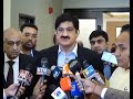 Sindh Chief Minister Syed Murad Ali Shah, while talking to the media, 