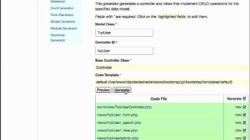 Yii with bootstrap,giiplus,bootstrap theme
