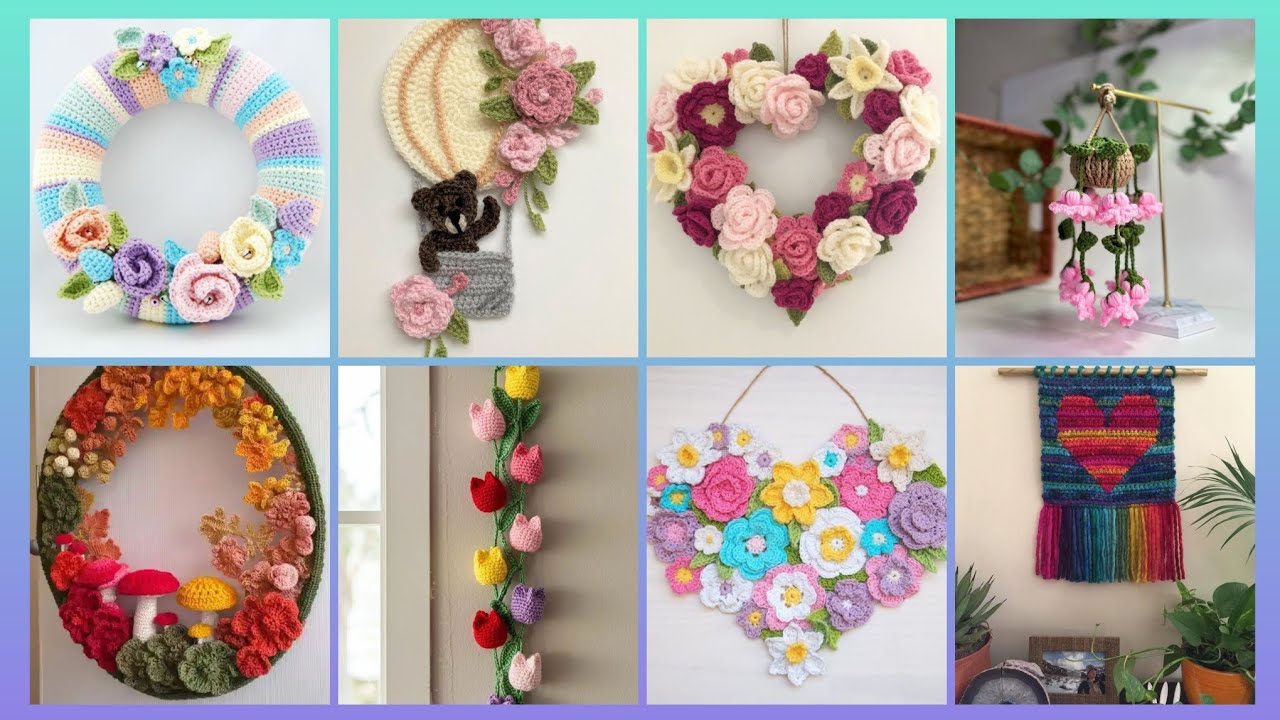 Wonderful gorgeous Outclass handmade crochet pattern of wall hanging  designs ideas