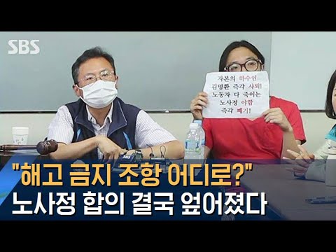 &amp;quot;<strong>해고</strong> 금지 조항 어디로?&amp;quot; <strong>노사정</strong> 합의 결국 엎어졌다 / SBS