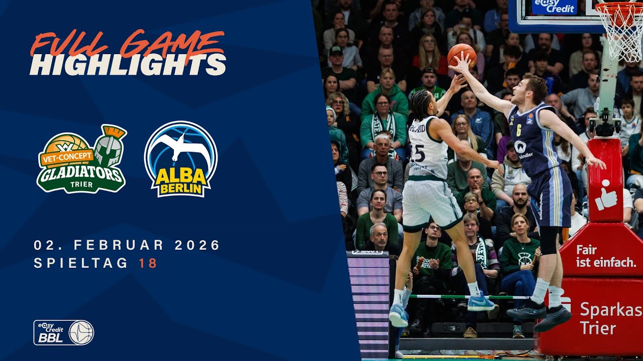 VET-CONCEPT Gladiators Trier vs. ALBA BERLIN - Full Game Highlights - Spieltag 18, 25/26