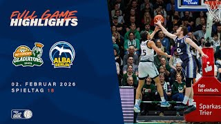 VET-CONCEPT Gladiators Trier vs. ALBA BERLIN - Full Game Highlights - Spieltag 18, 25/26