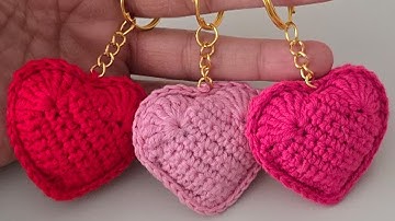 Easy Crochet Heart Keychain Tutorial for VALENTINE