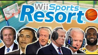 Presidents Play Wii Sports Basketball 6 ft. Lebron and Bill Clinton
