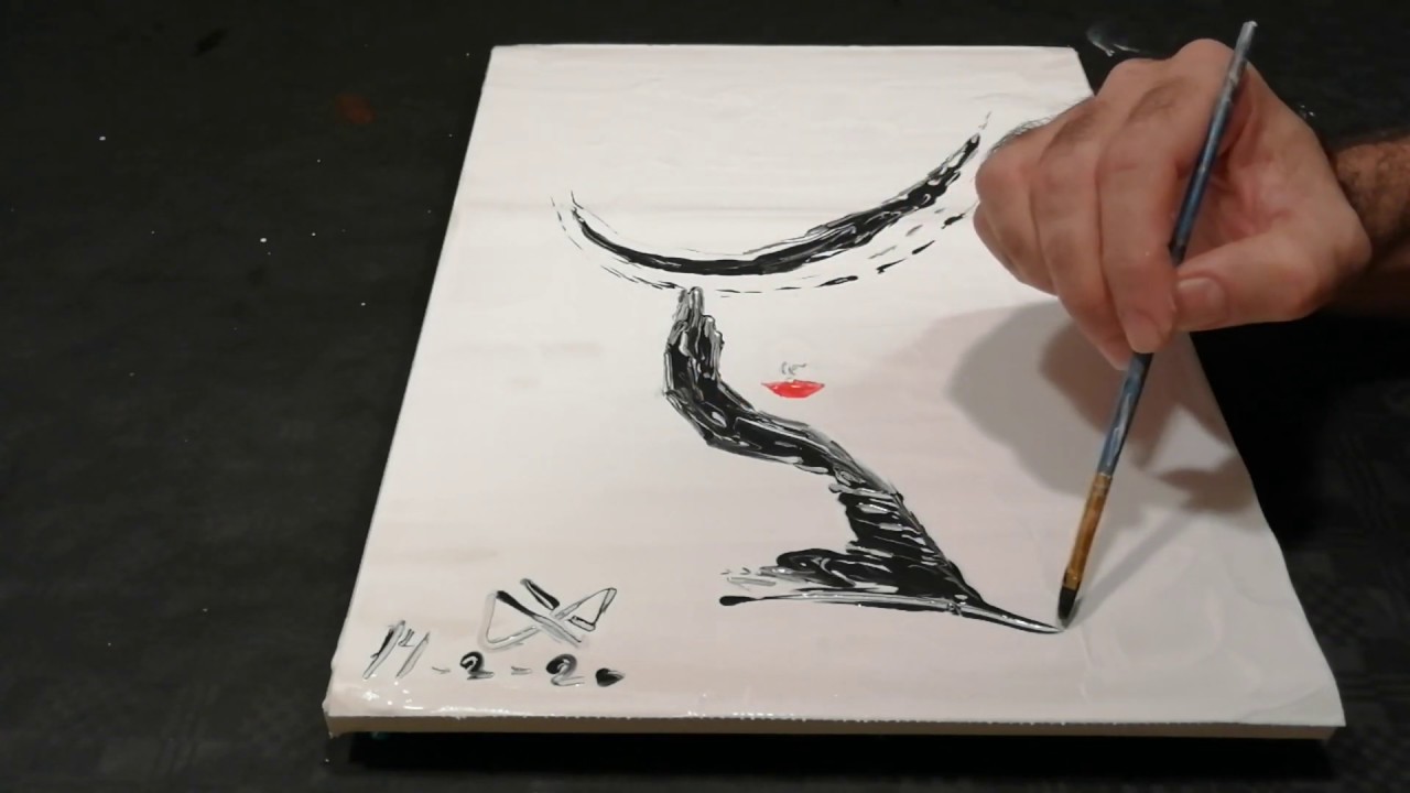 Just a İdea Drawing an Acrylic Pour Painting on Sketch paper A3 size 