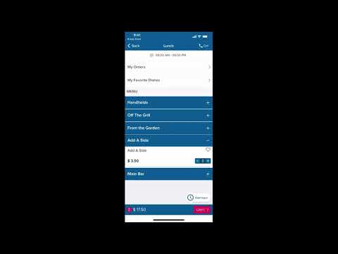 Club Central App: Mobile Ordering Demo