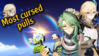 I've NEVER been this cursed.. | Baizhu and Kaveh summons | Genshin Impact