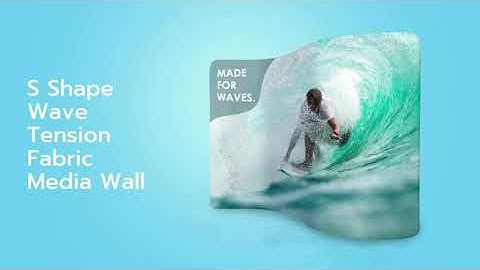 Backdropsource - S Shape Wave Tension Fabric Media Wall