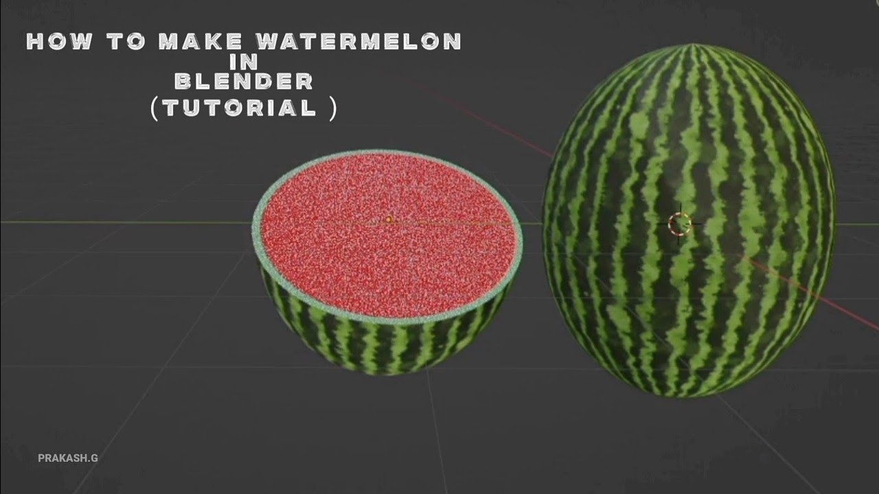 How to Make Watermelon in Blender 3.6 l blender Tutorial Video 