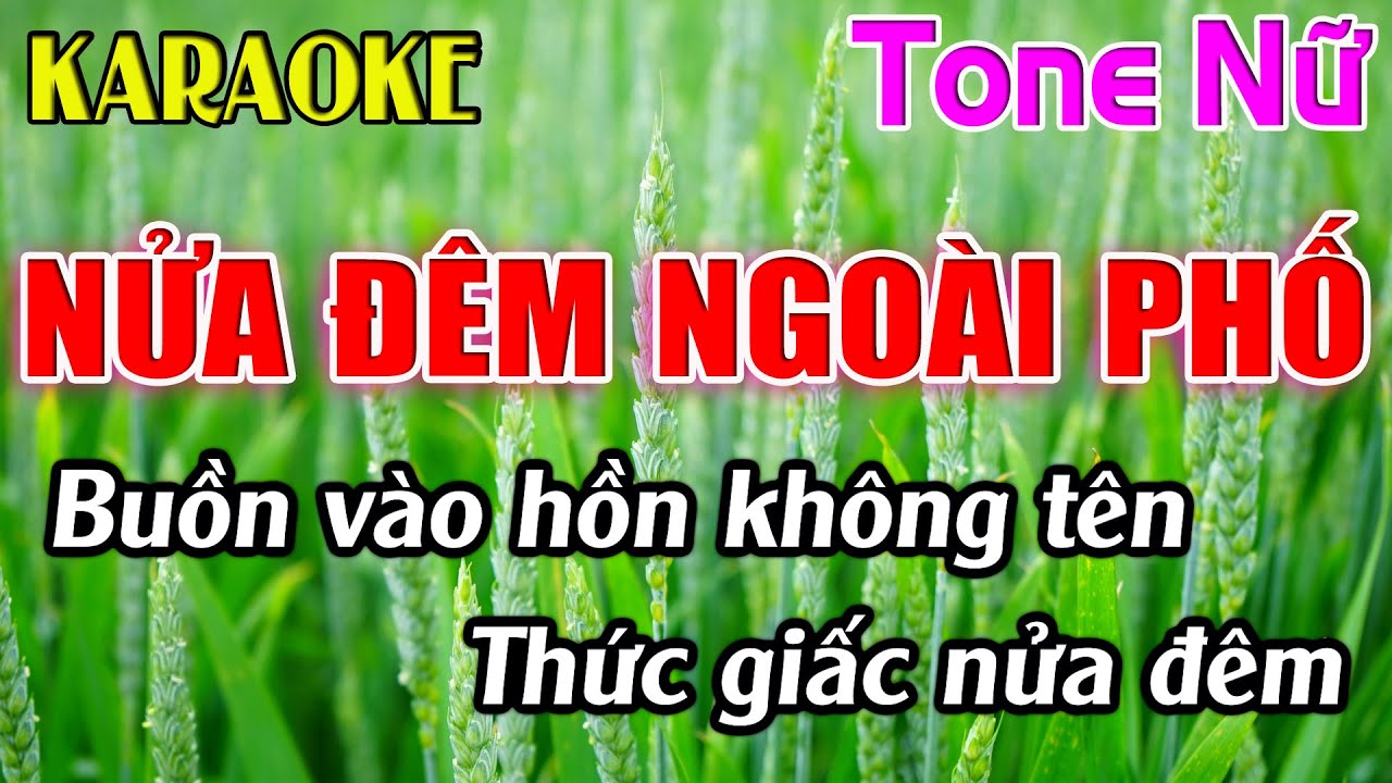 Nửa Đêm Ngoài Phố Karaoke Tone Nữ ( Ebm ) Karaoke Dễ Hát - Beat 2025